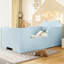Blue Bear - Lit de bébé en forme de 3 pour 6 ans, développement de l'autonomie au sol, structure en bois de pin, cadre de lit facile à assembler avec forme de lit, sommeil sécuritaire à profil bas, matériau, travail rapide-1864814677-1864814762