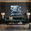 Art sur toile bleu-954953427