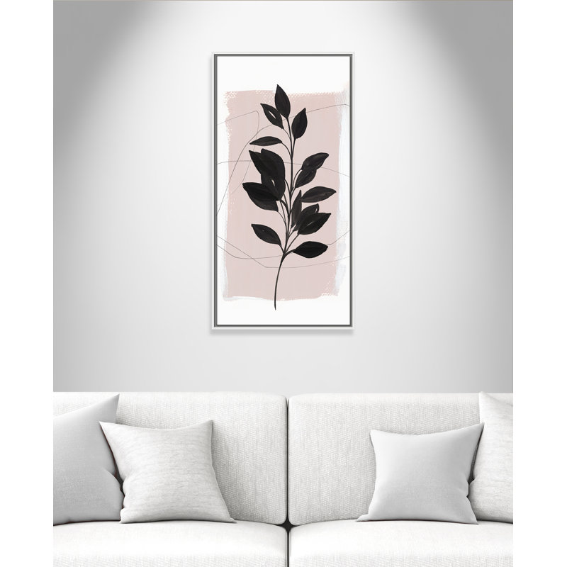 «Ramie I» par Isabelle Z - reproduction d'art, H 37,5 po x l 19,5 po x P 2 po, Toile blanche encadrée