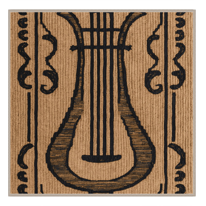  Tapis lavable Lyre Music, Carré 7 pi