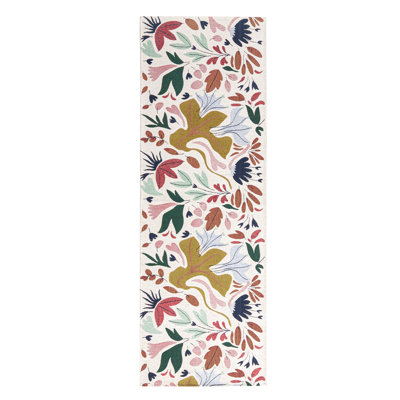 Town & Country Living Livie Floral Drip Everwash Washable Multi-Use Non-Slip Backing Decorative Rug