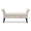 Linen Upholstered Storage Bench