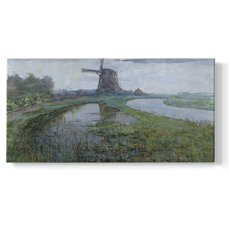 Série paysage - CMLX - Toile tendue avec châssis encadré - Prêt à être accroché, H 21 po x l 41 po, Doré
