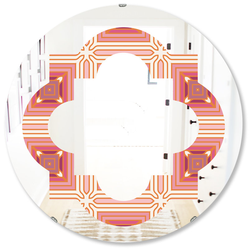 Miroir mural éclectique Quatrefoil, H 31,5 po x l po