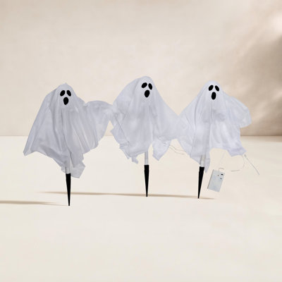 20" Halloween Lighted Ghost Path Stakes