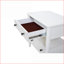 Table de chevet blanche 2 tiroirs avec feutre & amp; Doublure de cèdre-963220212