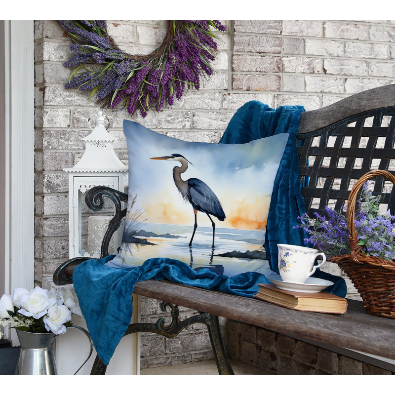 Coussin Blue Heron, Carré 18 po