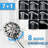 No-Tool Installation 5" Rain Shower & 7-Spray Handheld Combo with 26" Adjustable Slide Bar, Dual Flow 1.8GPM WaterSense​-119092627