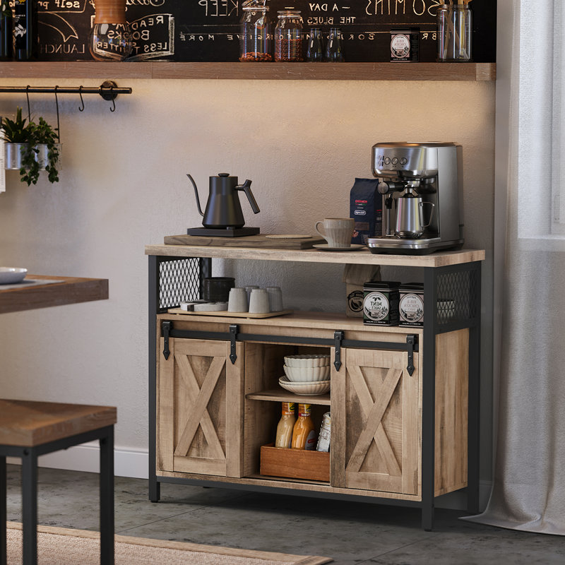 Buffet armoire de rangement Williston Forge, Naturel / robuste