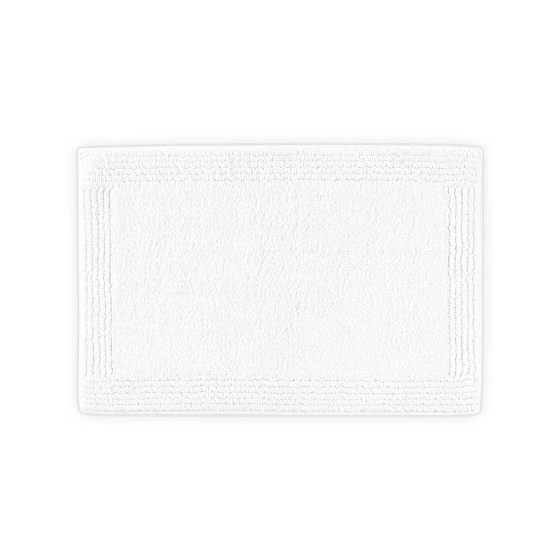 1 tapis de bain réversible 100% coton touffeté 3000 g / m², L 30 po x l 20 po, Blanc