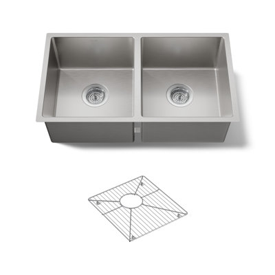 Strive 29-1/2 In. Undermount Double-Bowl Kitchen Sink