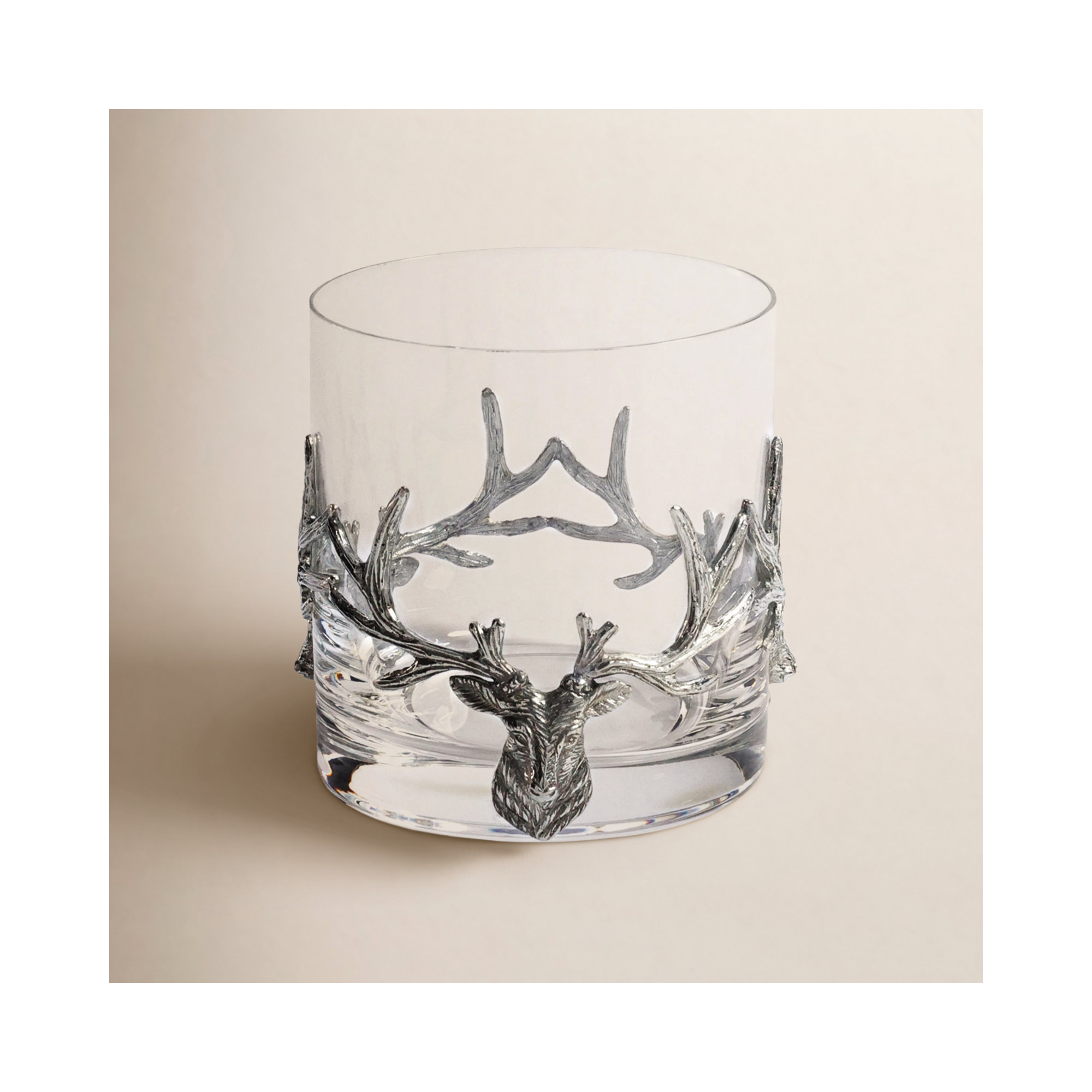 Abduljabaar Pewter & Glass Rock Glass, 9.47 oz