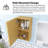 14 In. W X 12 In. D X 24 In. H Plywood Light Oak Linen Cabinet