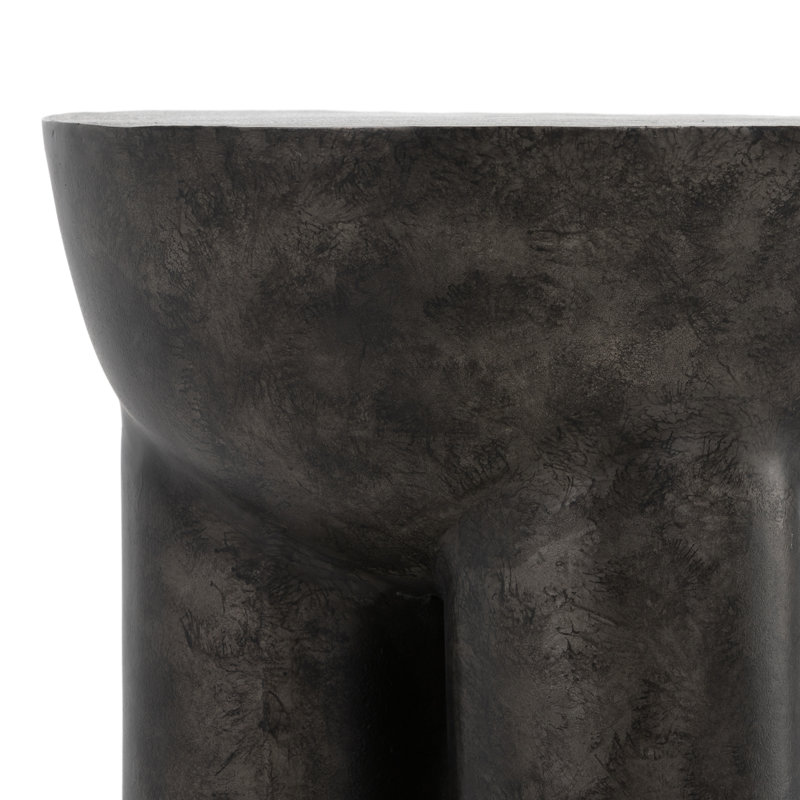 Sante End Table, Raw Black