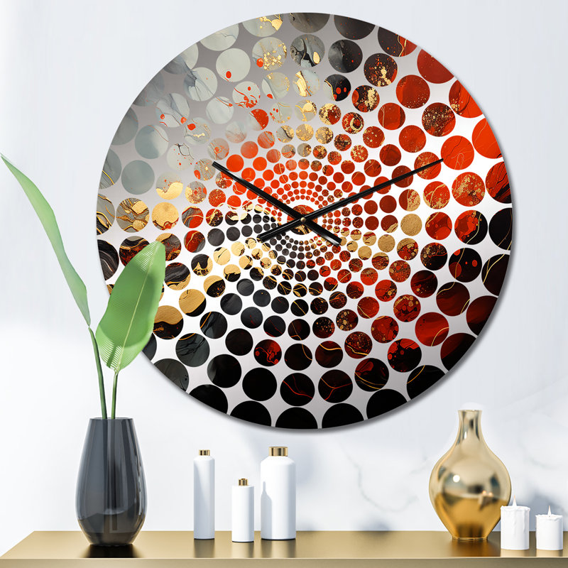 Raionna - Horloge murale peinture abstraite, Petit
