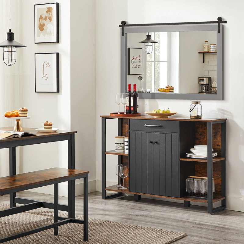  Miroir d'appoint rectangulaire moderne, Gris, 26 po x 40 po