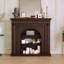 Foyer autoportant en bois massif Nut-Brown