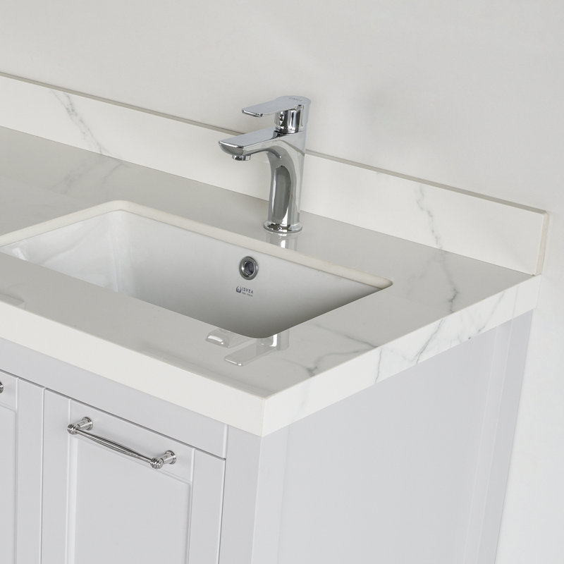 Ensemble de meuble-lavabo double 72 po Selena, Blanc