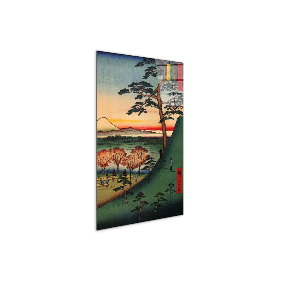 "Original Fuji, Meguro" by Hiroshige Utagawa 53×79.5 cm CrystalArt Acrylic Glass Effect, Lightweight Ready to Hang