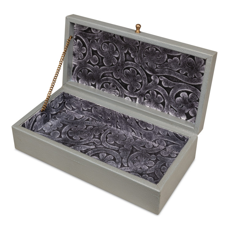 Gatsburg Handmade Decorative Box, Light Gray