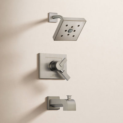 Vero Temperature Control Tub and Shower Faucet with H2Okinetic Technology