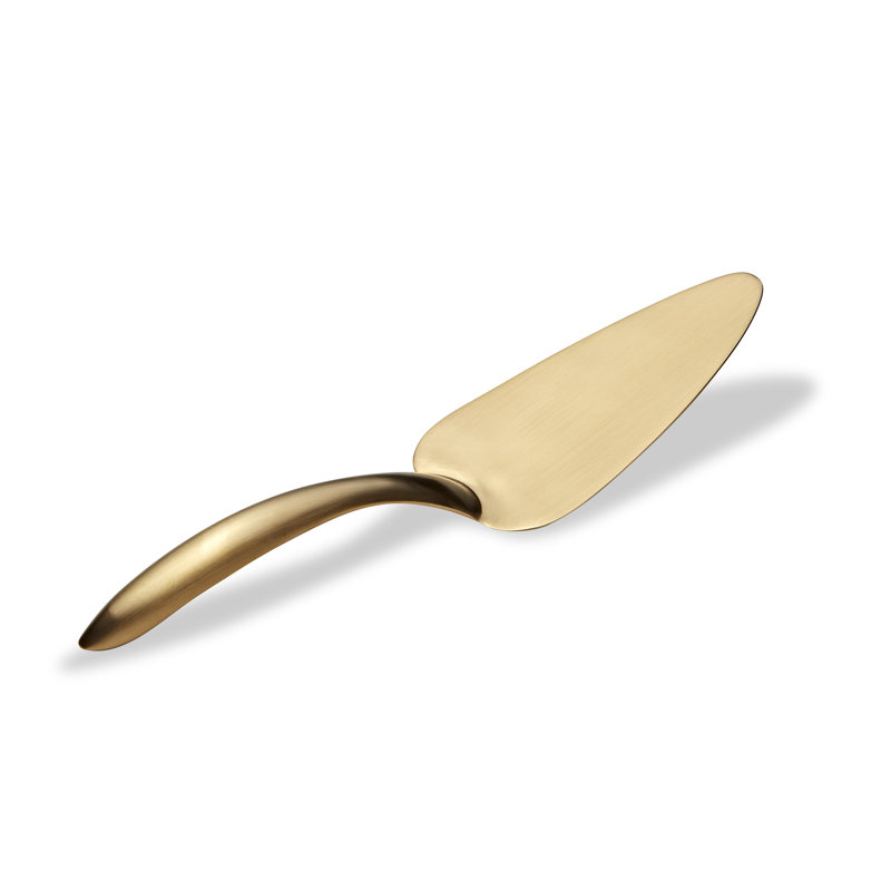 Stainless Steel Cake Server, Gold Matte