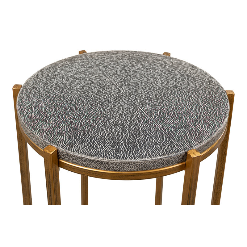 Shagreen End Table, Gray