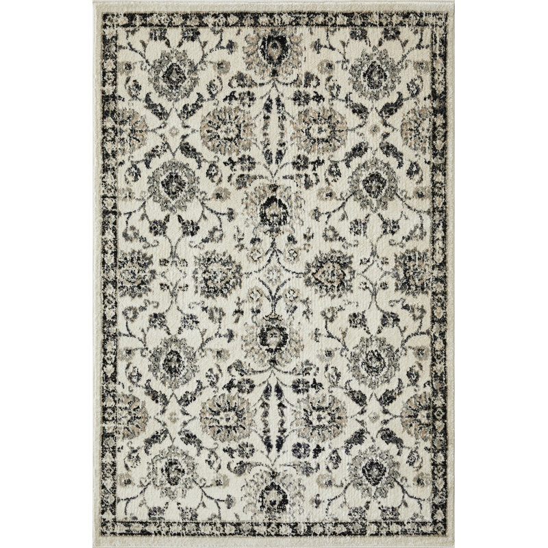 Floral Indoor Rug, Rectangle 4' x 6'