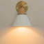 Applique murale moderne côtière, corde décorative tissée à la main avec abat-jour conique en métal, finition dorée, 1 lumière E26, H 10,75 po