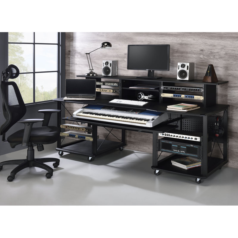 Mehraan 71.6'' W Music Desk, Black