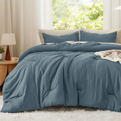 Bedsure Reversible Prewashed Comforter Set