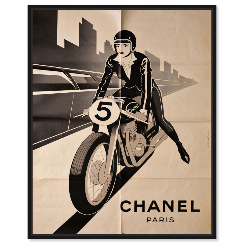 Impression sur toile Chic Velocity par Art Remedy, H 21 po x l 17 po, Structure noire