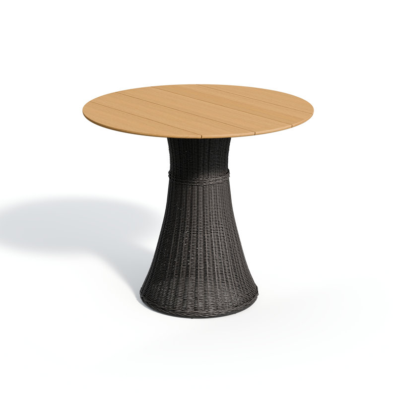 Tulle Outdoor Round Bar Table, Teak