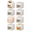Cube de rangement pour chambre de bébé en tissu avec fenêtre avant mDesign-363231745-363231748