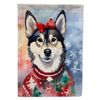 Drapeau de Noël Alaska Klee Kai
