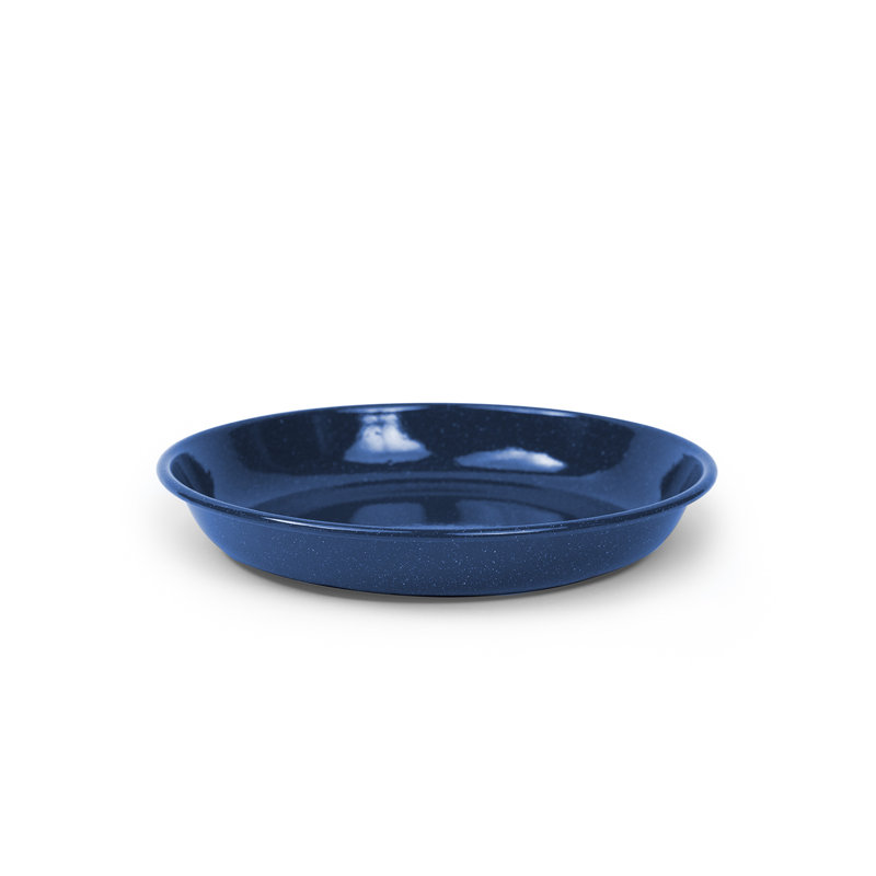 Crow Canyon Enamelware Stinson Pasta Plates	, Navy Blue