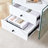 Simple and Elegant Double - drawer Bedside Table with MDF Surface and Tempered Glass Sides, Ideal for Multiple Spaces and Excellent Storage