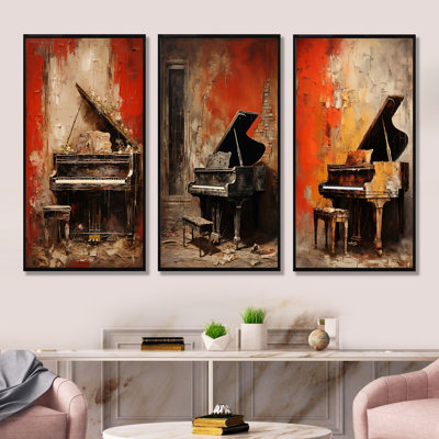 Ensemble de salon Vintage Piano Timeless Tunes - Music Piano Wall Art