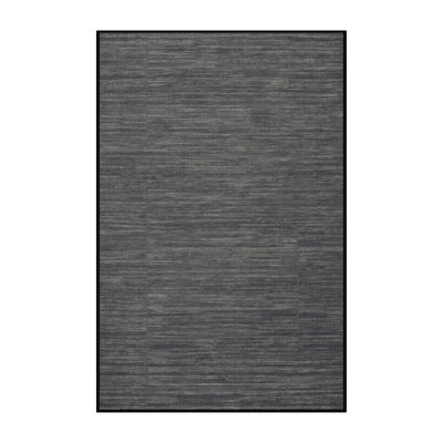 Tapis gris uni lavable à la machine