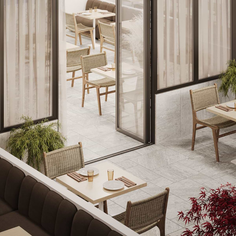 Shala 18x26 Matte Porcelain Tile, Smoke White