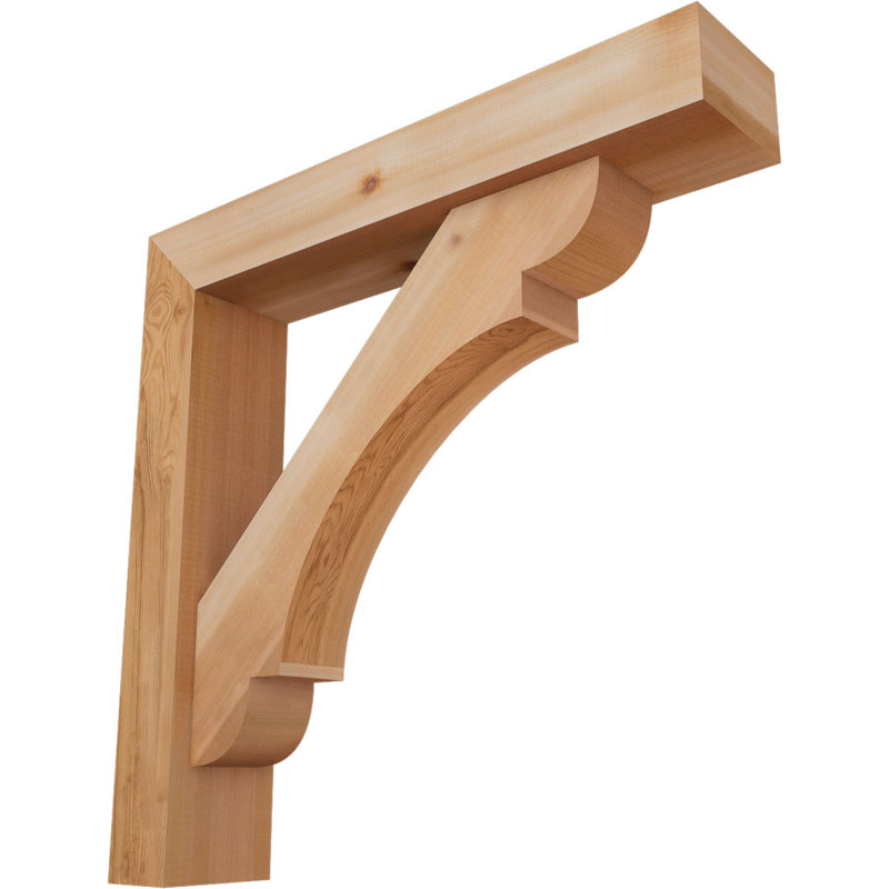 Support de bloc olympique avec entretoise décalée, 28 po x 28 po, Cèdre rouge occidental de l 5 1/2 po (lisse)
