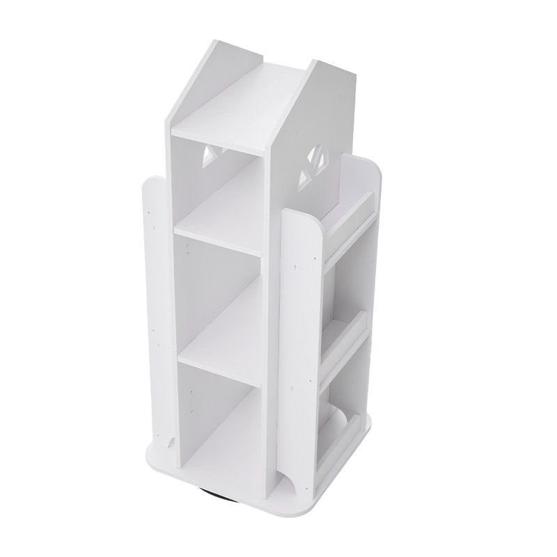 72cm H X 31cm W PVC Wood Plastic Board + Co-extruded Board + ABS Floating Shelf Kids Bookcase, White