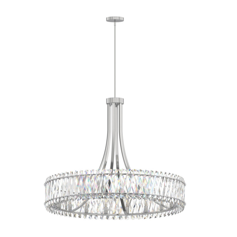 Kardos Chandelier, Polished Nickel, 18