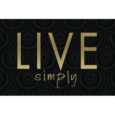 Live Simply - Wrapped Canvas Print