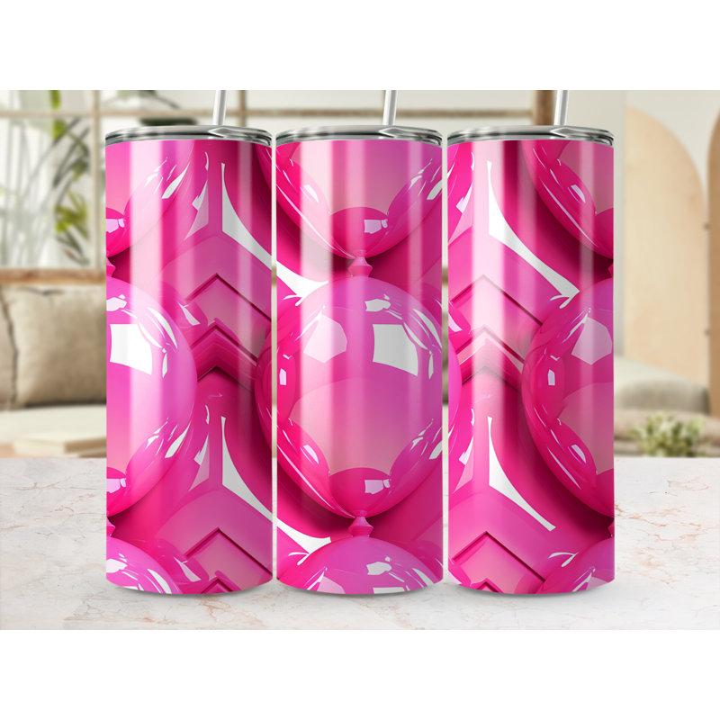 Choose Handmade Tumblers 591ml Vacuum Insulated Stainless Steel (18/8) Travel Tumbler with Straw