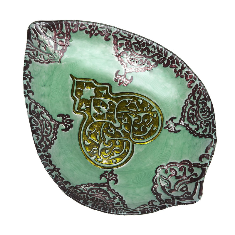 Plateau Casa Blanca, Turquoise / noir / olive