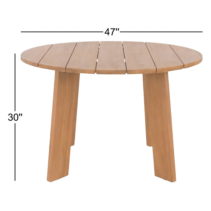 Delta Round Outdoor Dining Table Natural, Natural/Natural