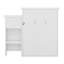Grand lit escamotable mural avec plusieurs tablettes de rangement convertibles, cadre de lit plateforme pliable en bois avec décoration à persiennes