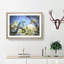 Blue Bird & Cherry Blossom Tree Painting - Single Picture Frame Print on MDF-56632818-56632822