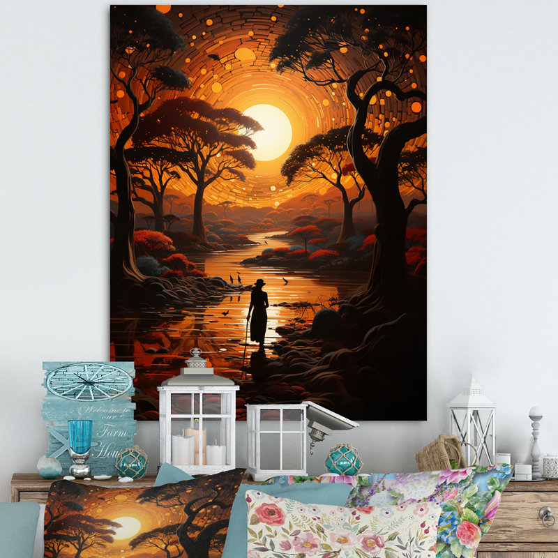 Marineth Savannah Serenade III de Marineth, H 44 po x l 34 po x P 1,5 po, Toile tendue